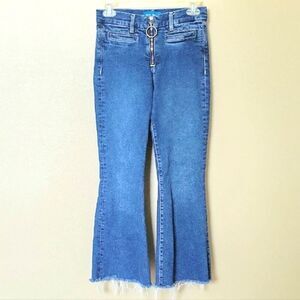 M.I.H Womens Marrakesh Crop Flare Denim Jeans Western Rodeo Boho - Size 24